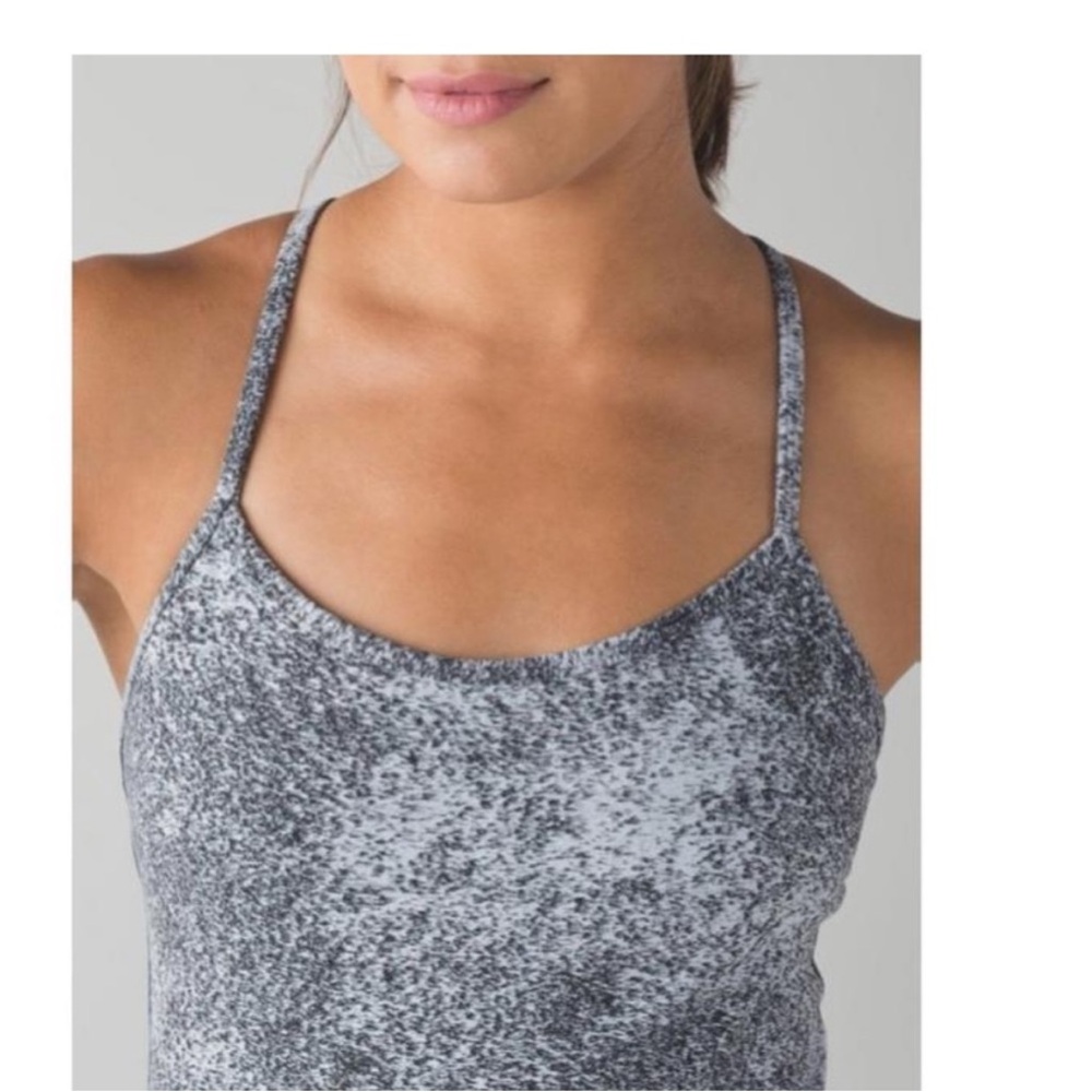 lululemon athletica Black and White Y Tank Top size 4